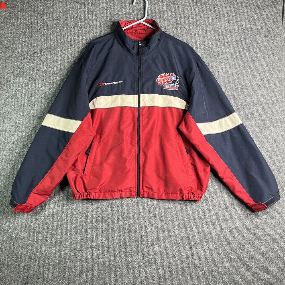 Vintage Chevrolet Jacket Men L‎ Super Chevy Car Show Series Full Zip